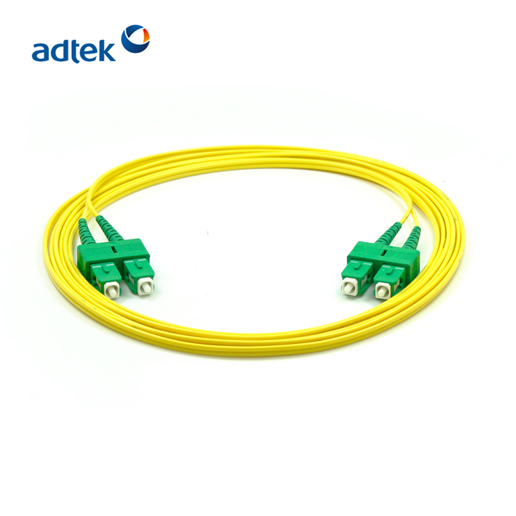 SC-SC/APC Fiber Optic Patch Cord Singlemode Duplex 9/125um 2.0mm PVC