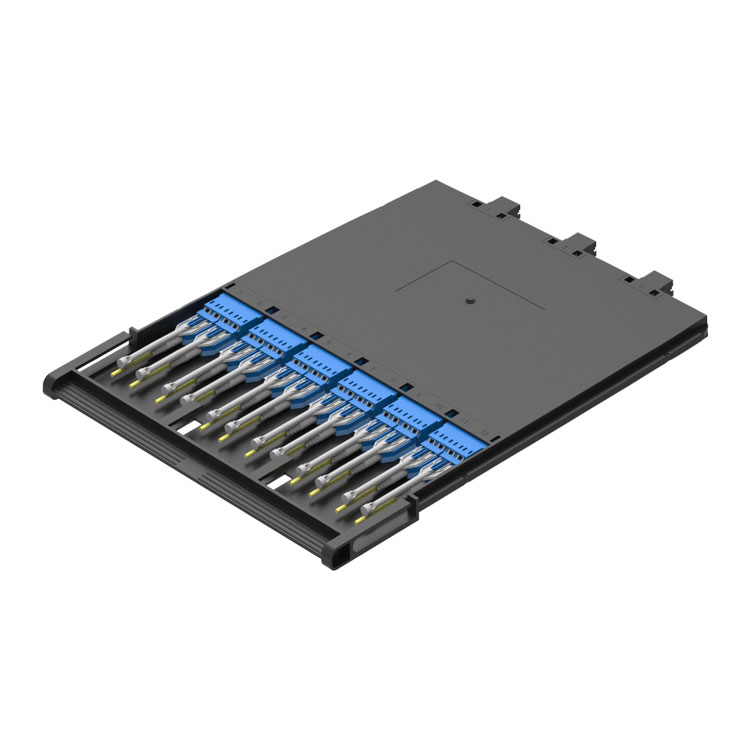 2U*19 Inch 288 Cores Guide Rail Pull-out Type High Density Fiber Optic Patch Panel