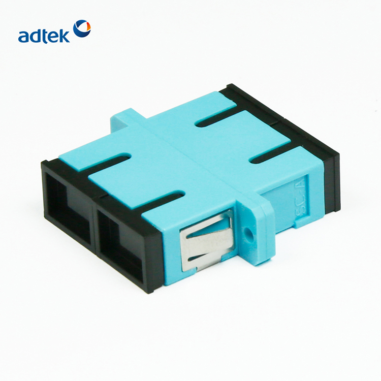 SC/UPC-SC/UPC Duplex Multimode Fiber Optic Adapter OM3 Telecom Grade
