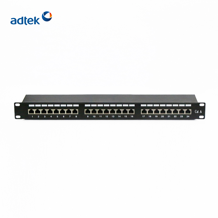1U 24 Port CAT6 Shielded FTP Network Patch Panel 110 Dual-use CologneTerminals