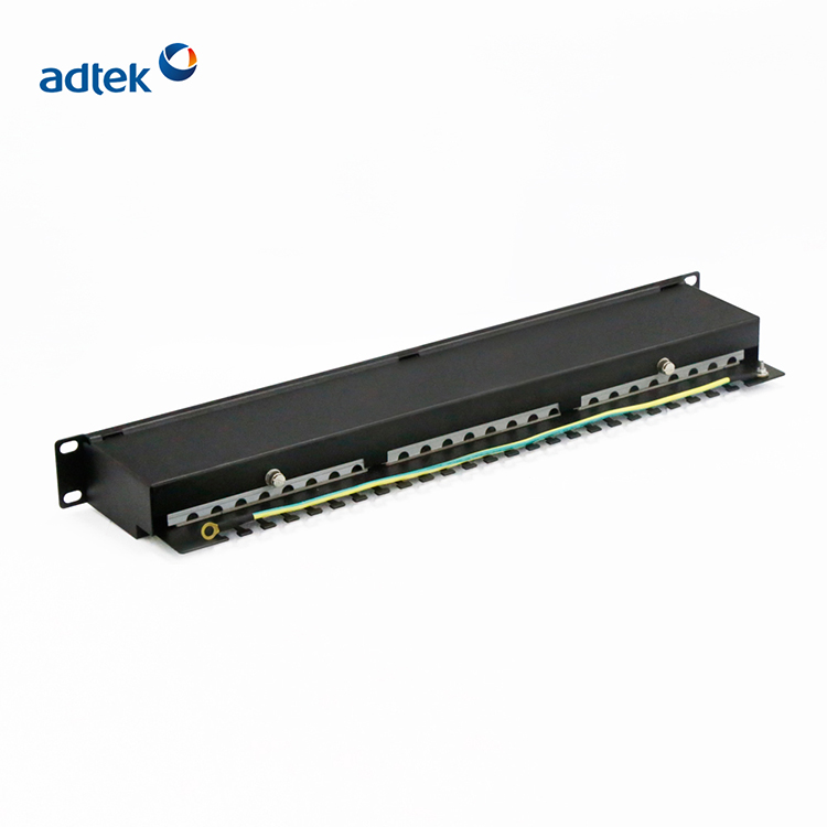 1U 24 Port CAT6 Shielded FTP All-in-one Network Patch Panel